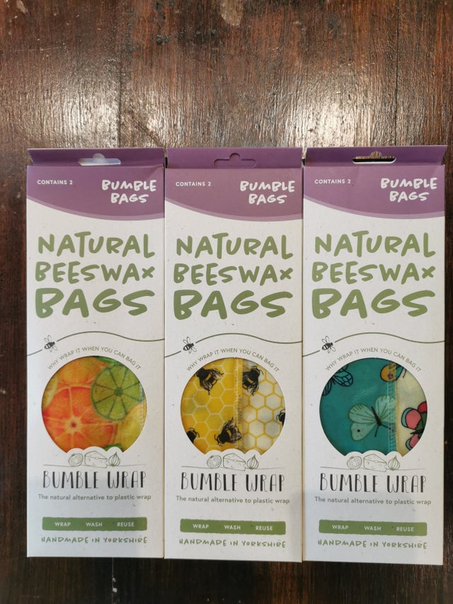 Natural Beewax Wraps Bags x2